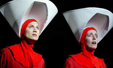 Photo of two characters from Margaret Atwood's The Handmaid's Tale