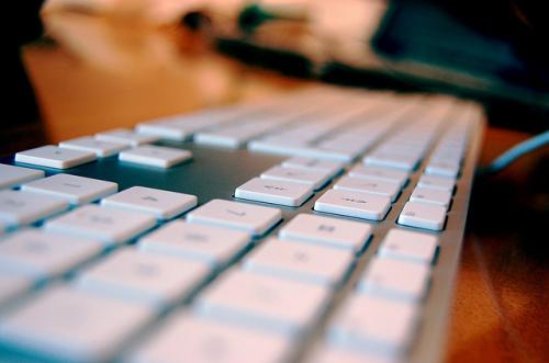 Photo of aluminum computer keyboard