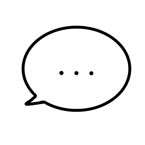 Speech bubble with an ellipsis inside