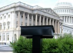 Podium outside the Capitol