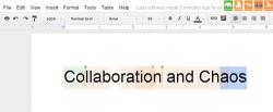 Text reading collaboration in chaos in a GoogleDoc